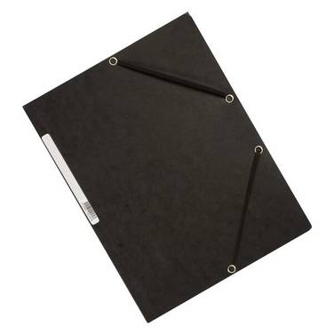 Eckspanner - Karton A4 mit Gummizug schwarz.
