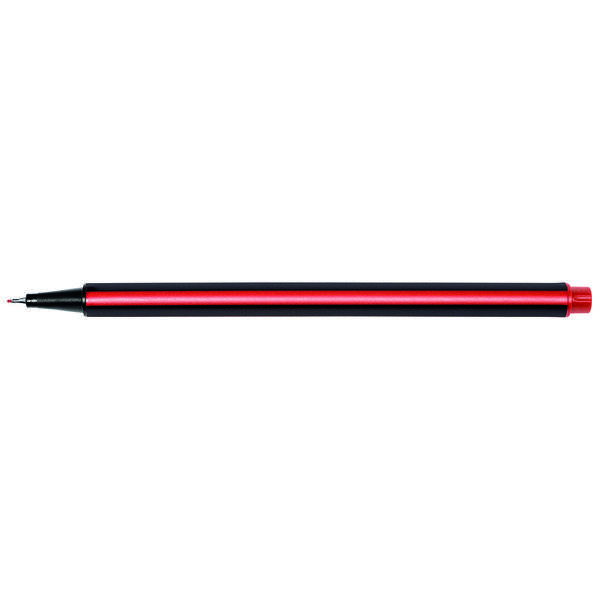 Fineliner 0,4 dreieckig rot.