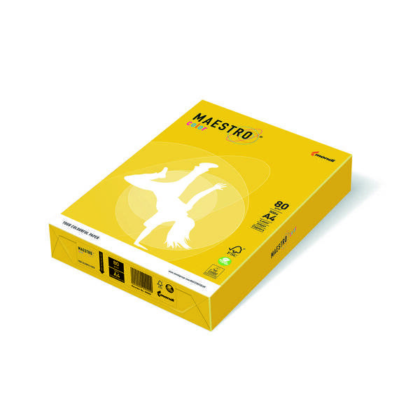 Kopierpapier MAESTRO Color Intensiv A4 80g/m² 500 Blatt intensivgelb.-0