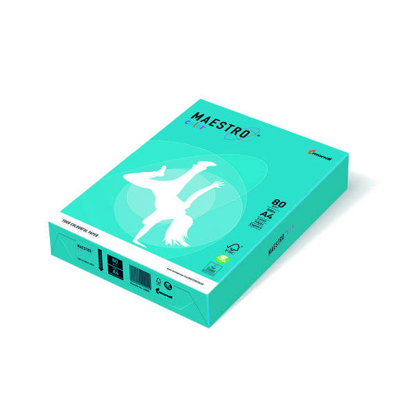 Kopierpapier MAESTRO Color Intensiv A4 80g/m² 500 Blatt wasserblau.-0