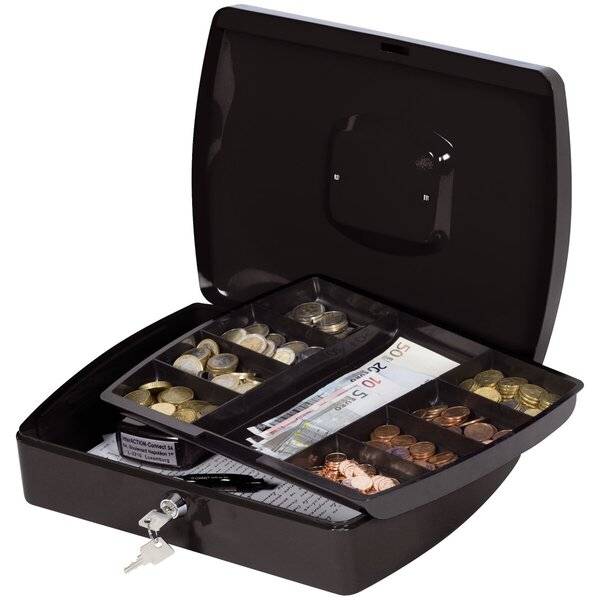 Geldkassette - 325 x 235 x 85 mm schwarz.