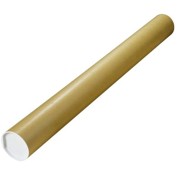 Versandrohre mit vormontierten Verschlusskappen - Ø 100 x 1000 mm braun.-0