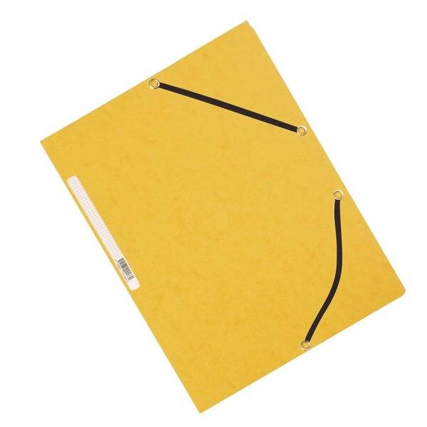 Eckspanner - Karton A4 mit Gummizug gelb.