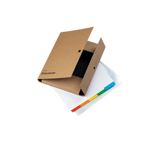 PAGNA Dokumentenmappe, DIN A4, Füllhöhe: 20 mm, Kraftpapier