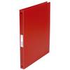 Ringbuch transparent - A4 4-Ring Ring-Ø 16 mm rot-ransparent.