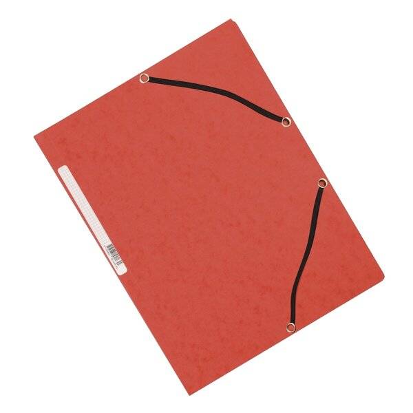 Eckspanner - Karton A4 mit Gummizug rot.