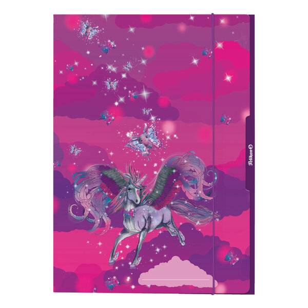 Sammelmappe Einhorn - A3 mit Glitzer.-0
