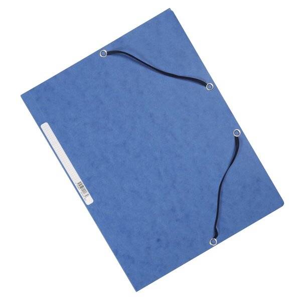 Eckspanner - Karton A4 mit Gummizug blau.