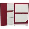 Paper Royal Briefpapiermappe - rot 25/25 A4/DL eisgrau gerippt.
