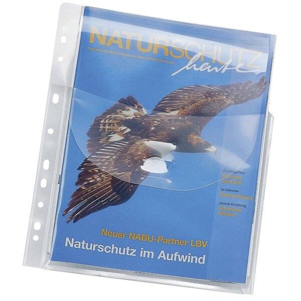Faltentaschen JUMBO - glasklar 0,20 mm A4 10 Stück.-0