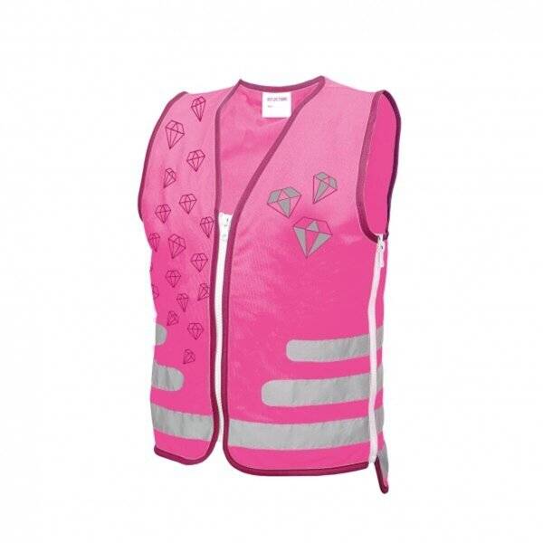 Kinder-Warnweste ReflActions Diamant - pink.-0