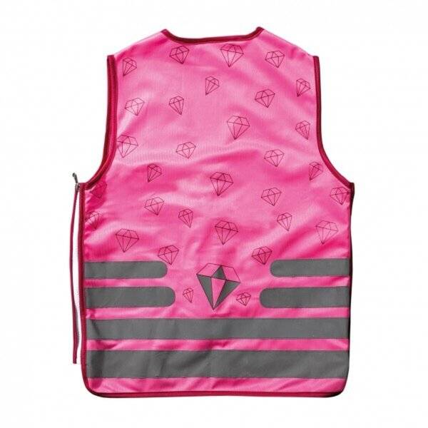 Kinder-Warnweste ReflActions Diamant - pink.-1