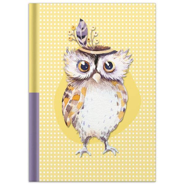 RNK Verlag Notizbuch "Eule", DIN A5, 96 Blatt, dotted