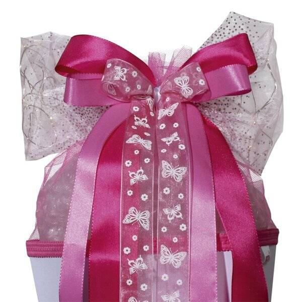 Schultütenschleife LED Pink Glamour - gebunden.-0