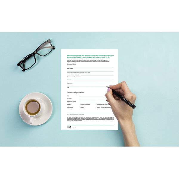 Bescheinigung Selbsttest Block DIN A5 50 Blatt.-1