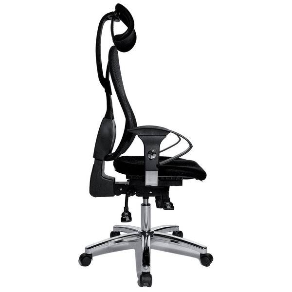 Drehstuhl Sitness 45 - schwarz mit Armlehnen.-1