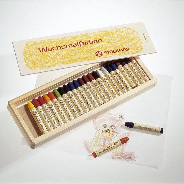 HANS STOCKMAR - Wachsmalstifte farbsortiert 24 St.