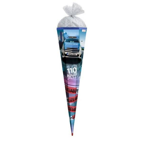Schultüte Effekt Polizei 110 - eckig 85 cm mit Licht und Sound.-1