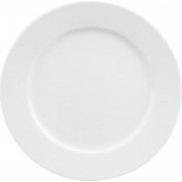 Teller Fine Dining flach - 27 cm flach Porzellan weiß 6 Stück.