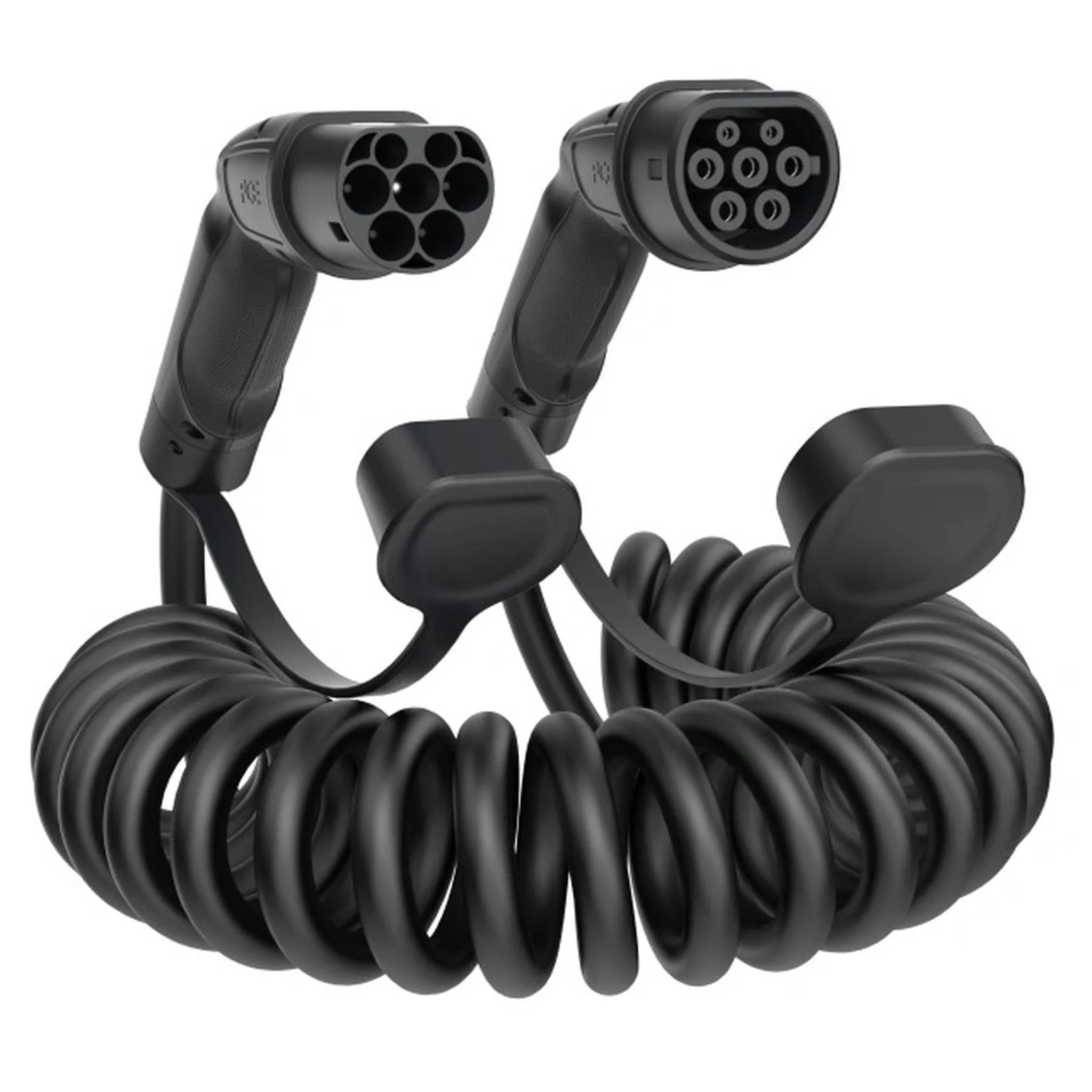PC ELECTRIC EV Ladekabel (AC), Mode 3, Typ2-Typ2, 11kW, 20A, 3ph, 5m, spiralisiert, schwarz, 1 Stk.-0