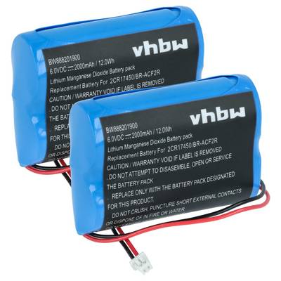 vhbw 2x Batterie kompatibel mit Panasonic BR-ACF2R PLC | Programmable Logic Controller (2000 mAh, 6 V, Li-MnO2)-0