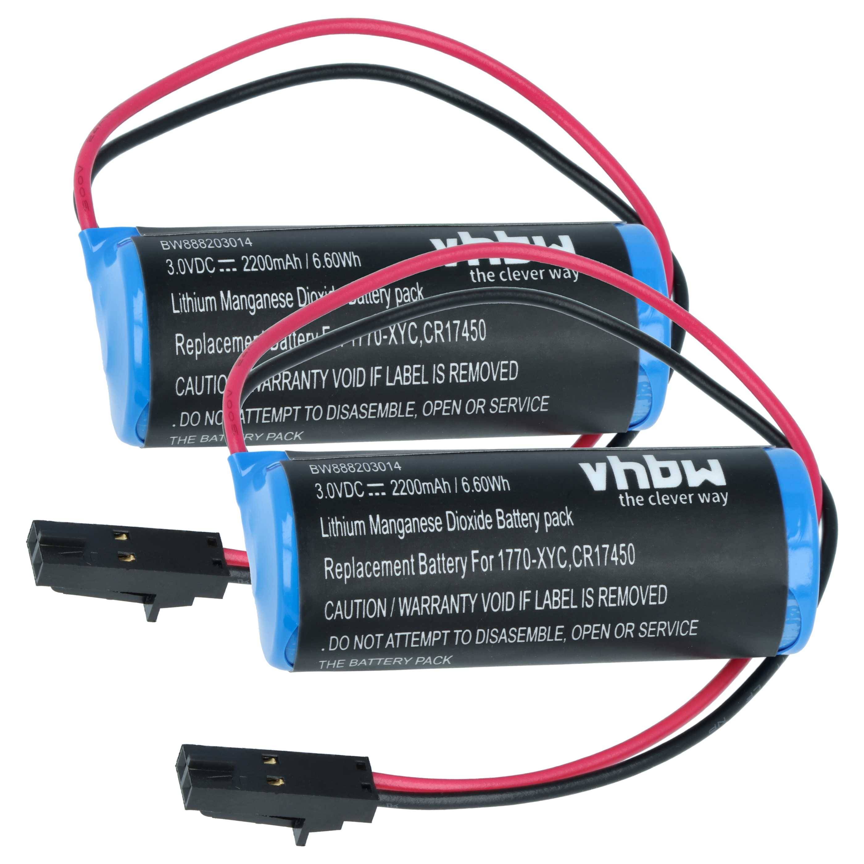 vhbw 2x Batterie kompatibel mit Allen Bradley PLC-5 Controller Series D | Series E, Series F PLC Programmable Logic-0