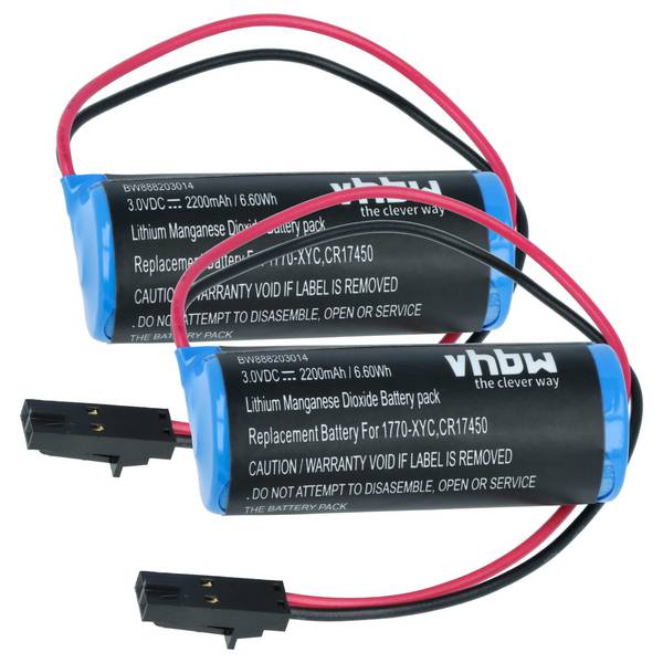 vhbw 2x Batterie kompatibel mit Allen Bradley PLC-5 Controller Series D | Series E, Series F PLC Programmable Logic