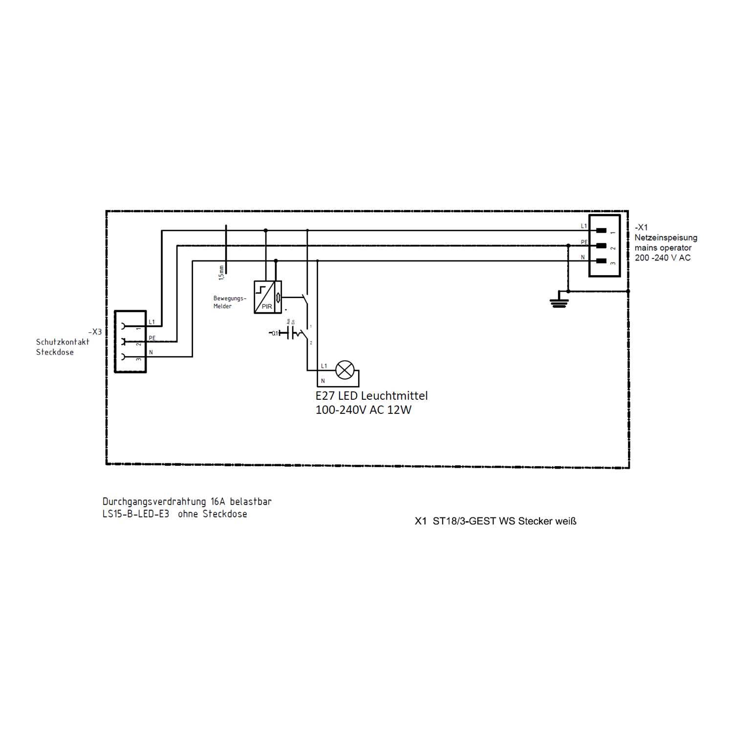 LED Kompaktleuchte, Serie LS07-Serie Energieeffizienzklasse D, 12W, 1350 lm, 6000 K, CRI: 86 Spannung 220V - 240V, mit-1