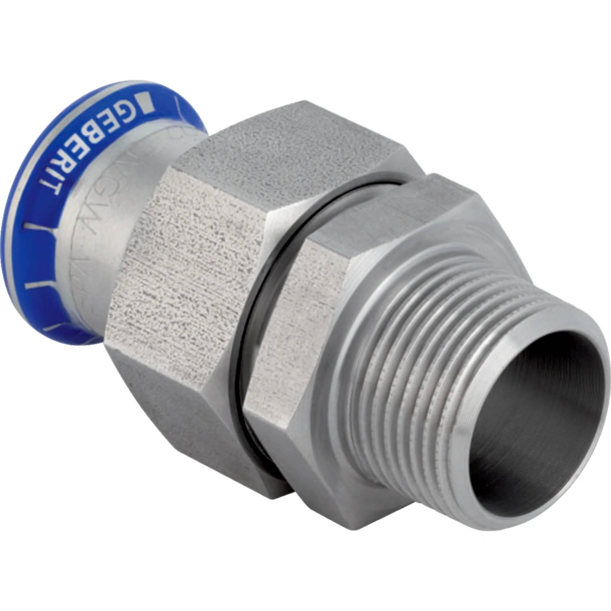 Geberit GE Mapress ES, Uebergangsverschraubung, Edelstahl, d35mm, R1 1/4, mit UeWM, 1 Stk.