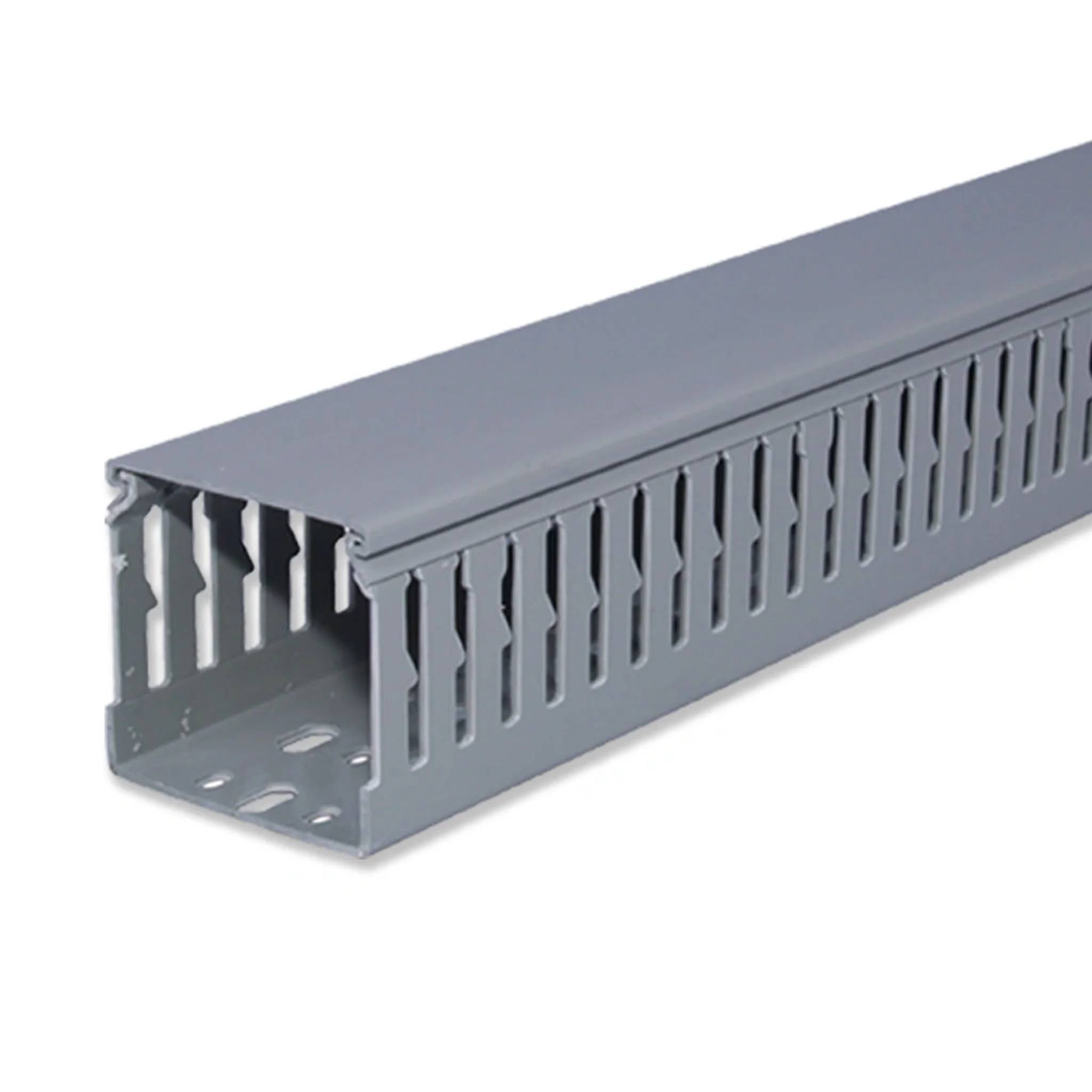 GGK Verdrahtungskanal 80x100 (H x B), PVC, steingrau, RAL 7030, Stange mit 2m, 1 Stk.-0