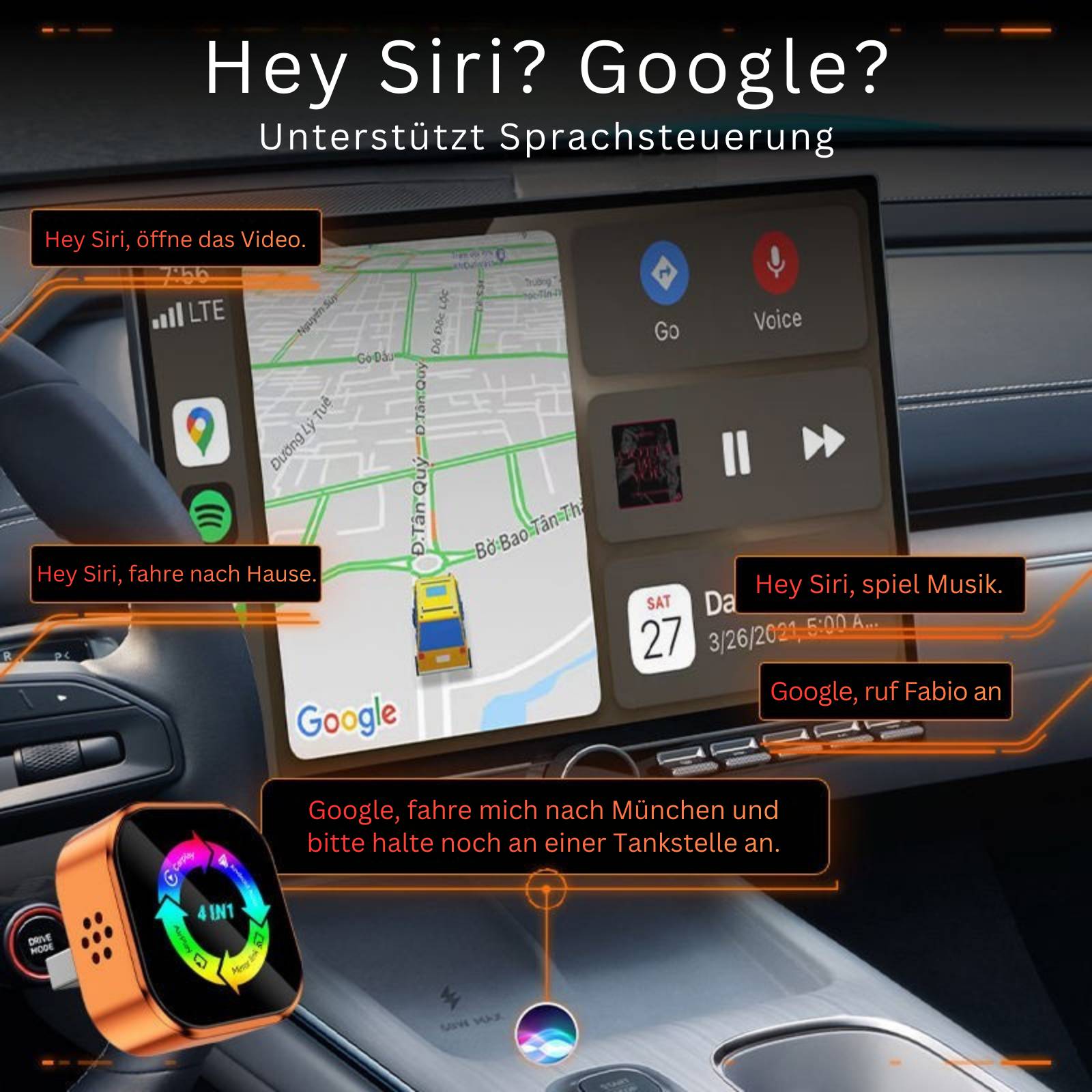 4-in-1 Wireless CarPlay & Android Auto Adapter – Mit MirrorLink, AirPlay & Video-Streaming für YouTube & TikTok-2