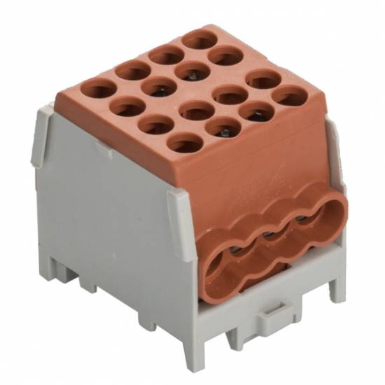Pollmann 2080176 HLAK 25-1/6M2 braun Hauptleitungsabzweigklemme-0