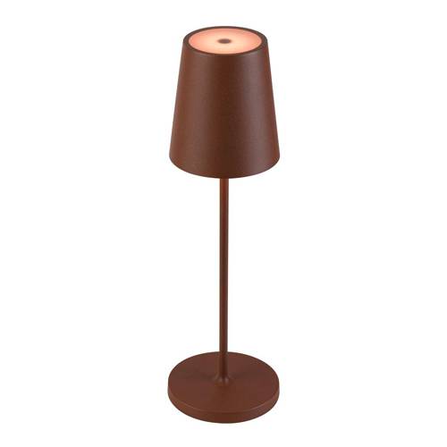 SLV VINOLINA TWO - Akku-Tischleuchte (2W | 140/170/190lm Lichtstrom | dimmbar | inkl. Ladestation & USB-Kabel) - rost