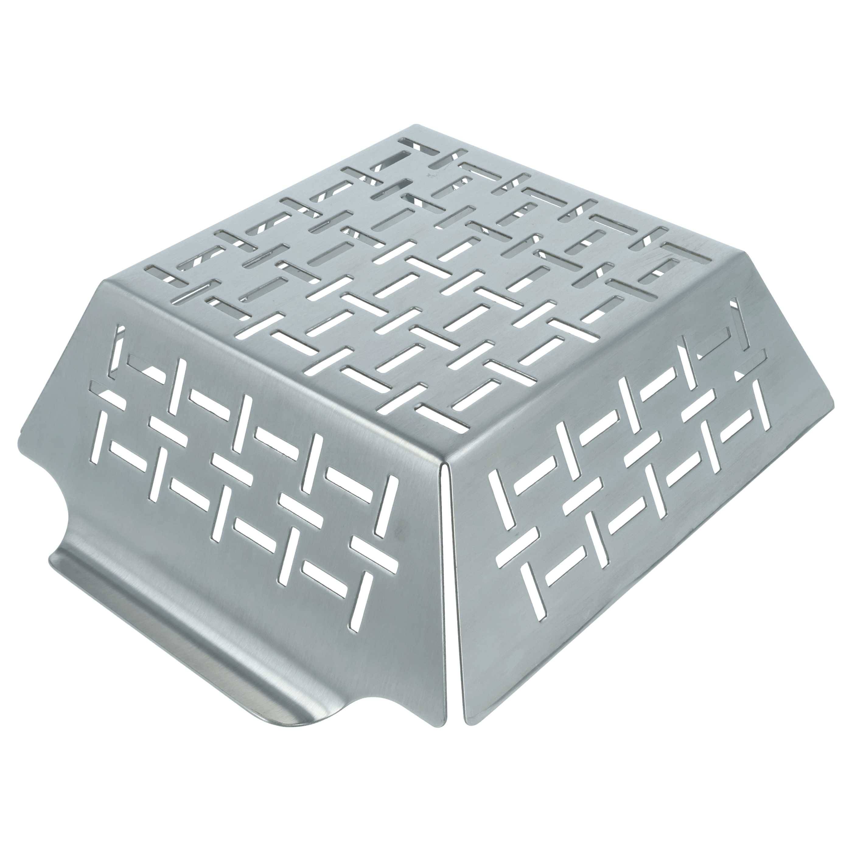 vhbw Grillkorb für Grills | Edelstahl, 22,1 x 18,2 x 6,8 cm, Spülmaschinenfest, Für Gemüse, Fleisch & Fisch-1