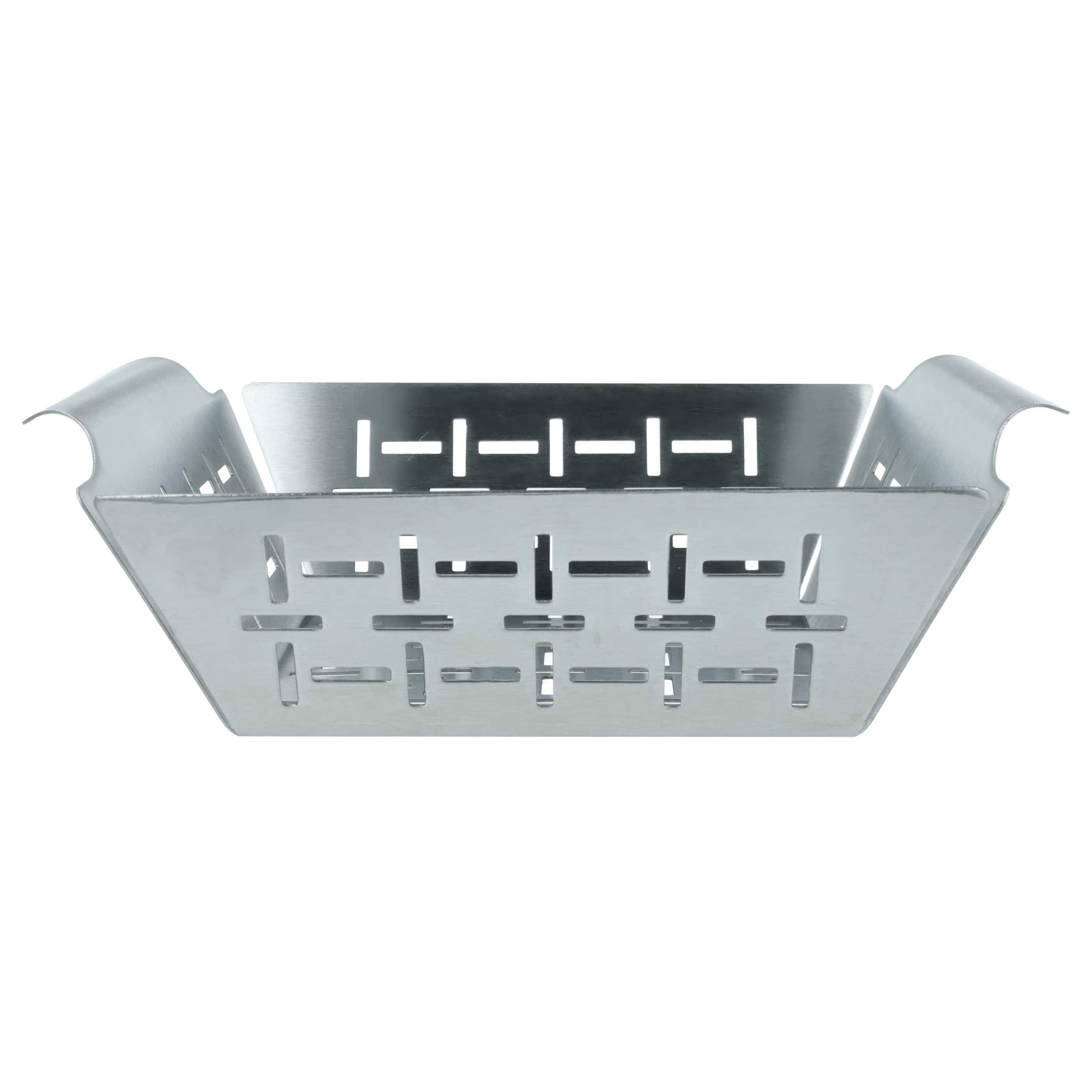 vhbw Grillkorb für Grills | Edelstahl, 22,1 x 18,2 x 6,8 cm, Spülmaschinenfest, Für Gemüse, Fleisch & Fisch-2