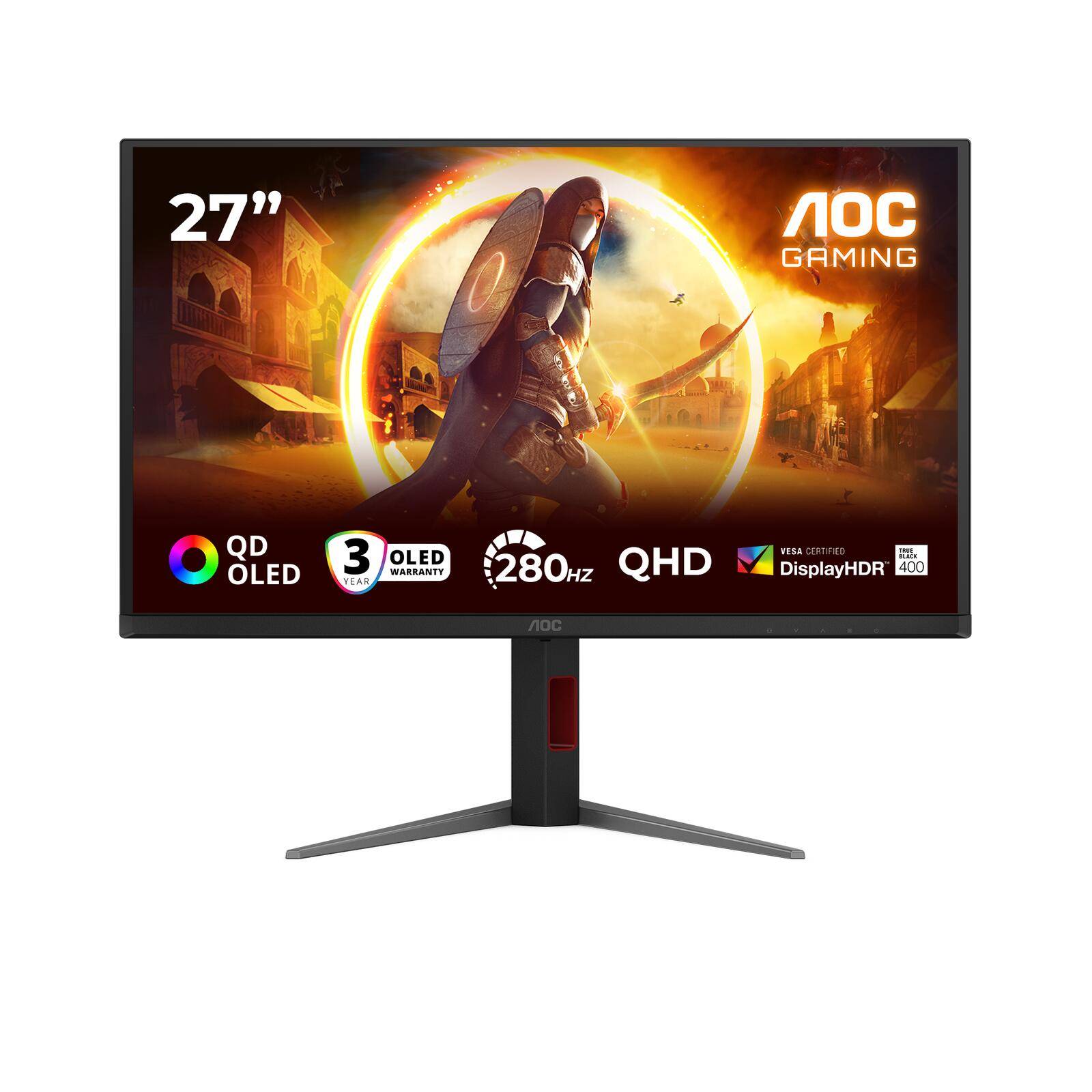 AOC G4 Q27G4ZD, 68,6 cm (27"), 2560 x 1440 Pixel, Quad HD, QD-OLED, 1 ms, Schwarz, Rot-0