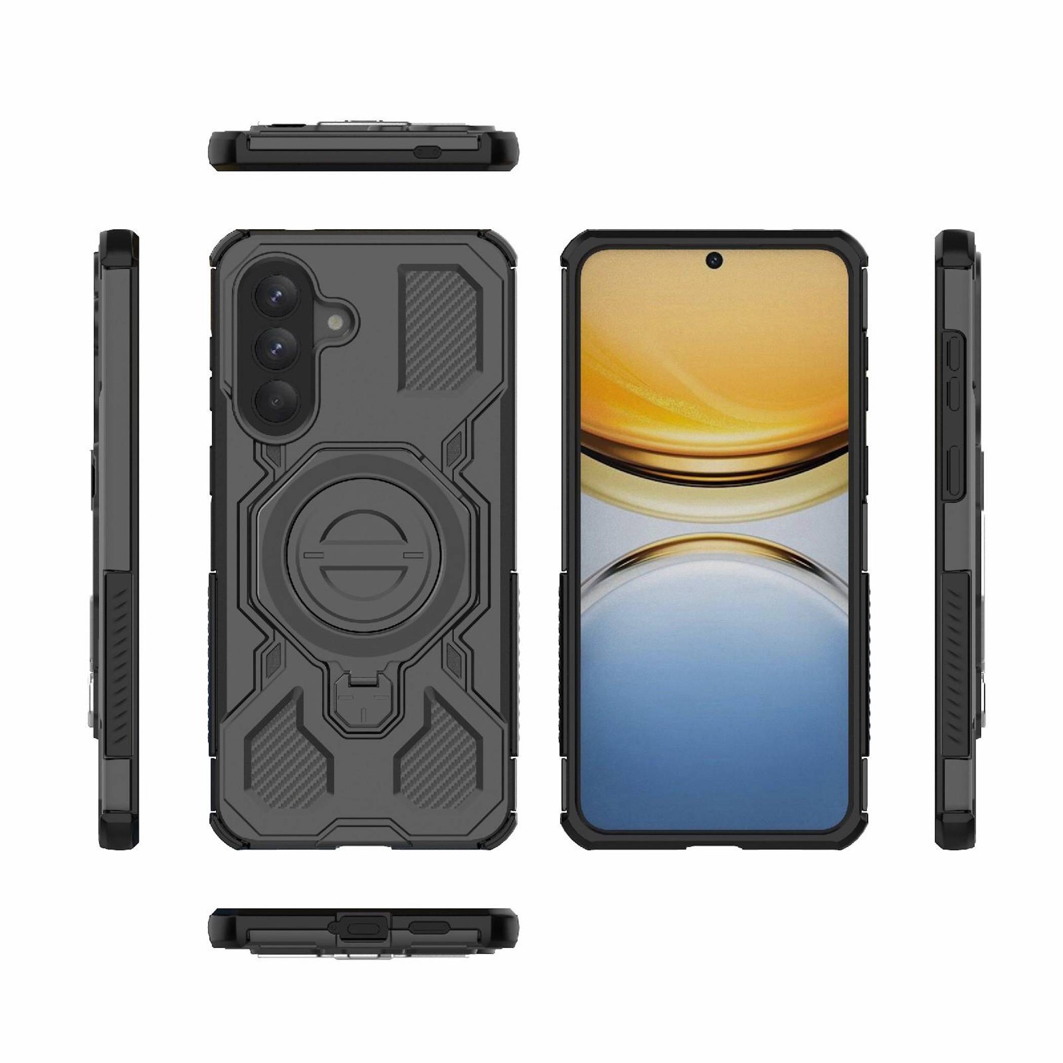 MagSafe Hülle für Samsung Galaxy A57 5G mit 360 Grad Dreh-Ring Schwarz-1