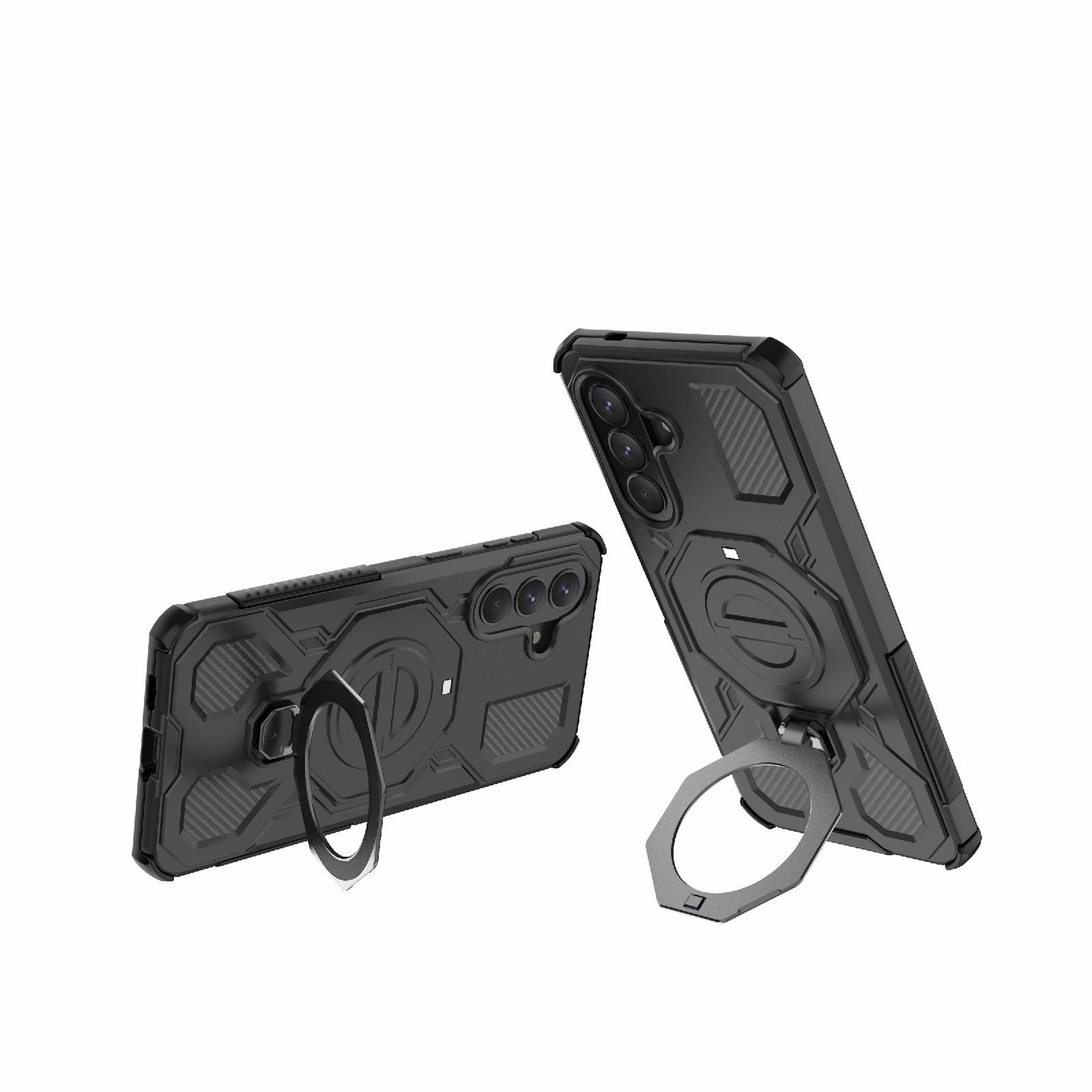 MagSafe Hülle für Samsung Galaxy A57 5G mit 360 Grad Dreh-Ring Schwarz-4