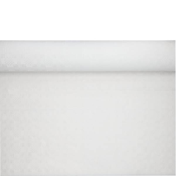 Papiertischtuch mit Damastprägung 50 m x 1,2 m weiss