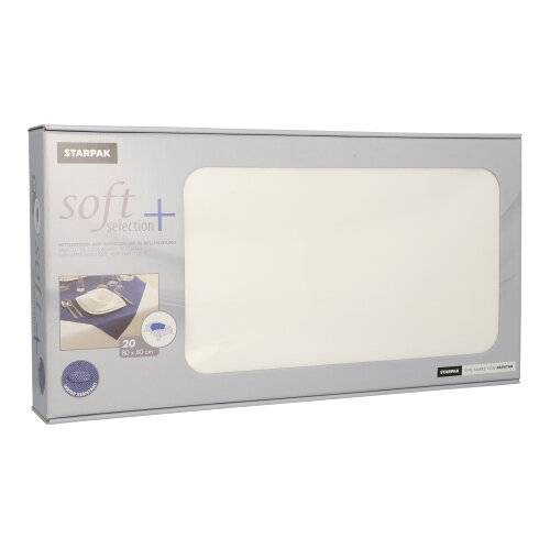 20 Mitteldecken, stoffähnlich, Vlies "soft selection plus" 80 cm x 80 cm weiss-0