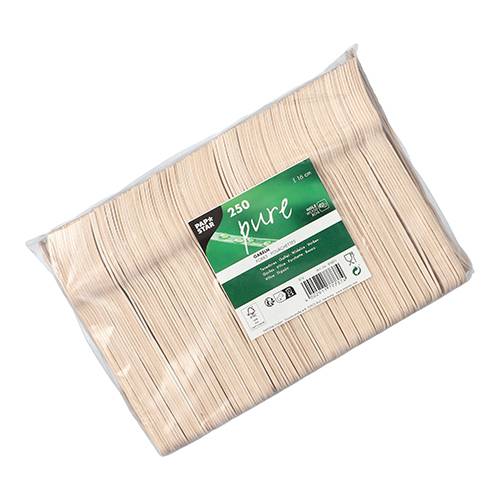 250 Gabeln Holz "pure" 16 cm-1