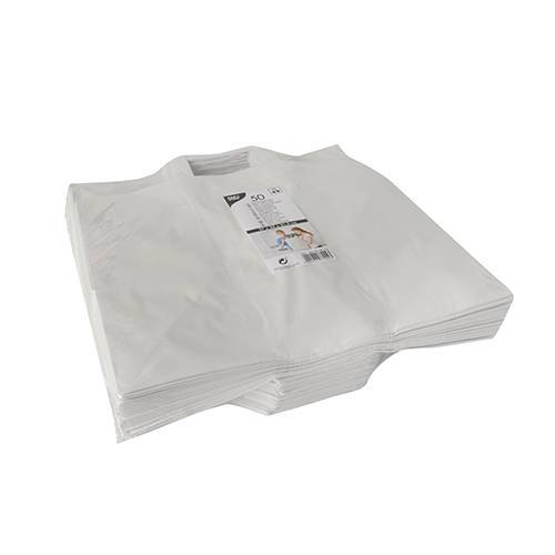 50 Tragetaschen, Papier 27 cm x 32 cm x 21,5 cm weiss mit Tragegriff-1