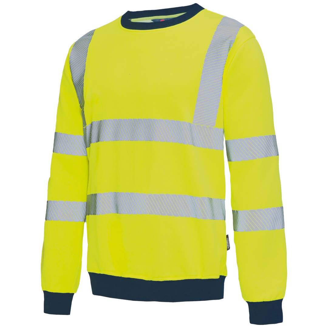Vizwell Warnschutz-Sweatshirt VW12BY Gr. L gelb