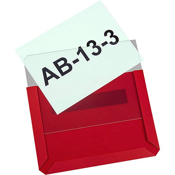 Magnet-Sichttasche aus Hart-PVC VE 10 Stk Format DIN A6 quer rot ab 2 VE. 86198849 861988 49-0