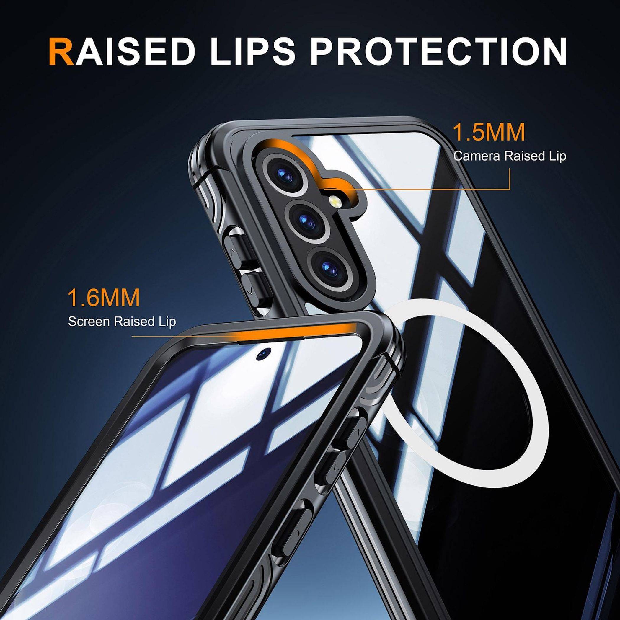 MagSafe Handyhülle für Samsung Galaxy A18 / A17 360 Full Cover Body Glas Bumper-1