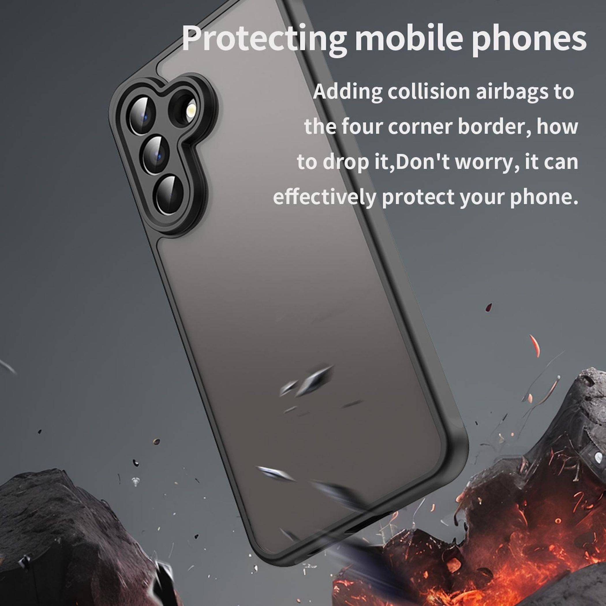 Hülle für Samsung Galaxy A57 5G Case Schutzhülle Matt Schwarz Stoßfest Slim-2