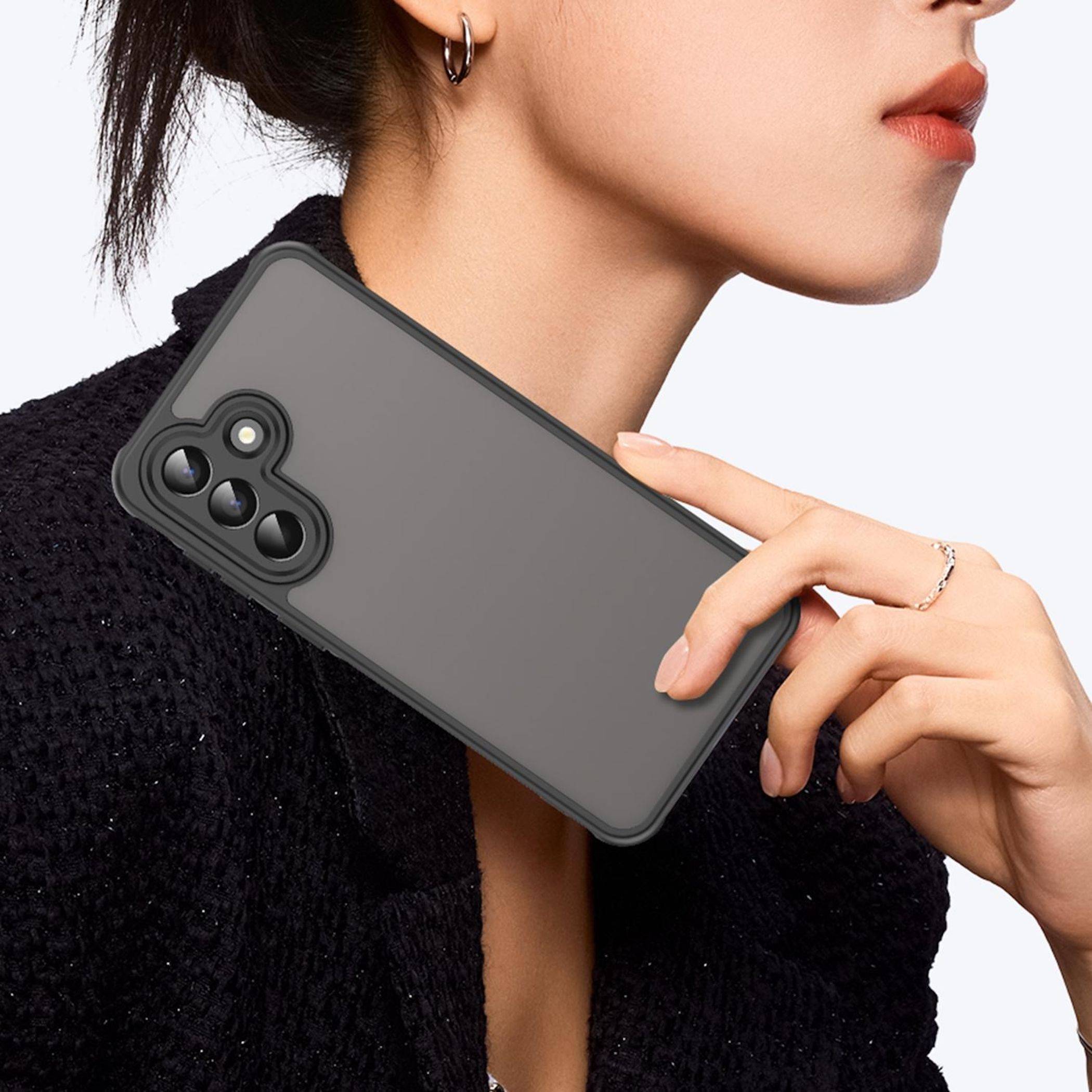 Hülle für Samsung Galaxy A57 5G Case Schutzhülle Matt Schwarz Stoßfest Slim-3