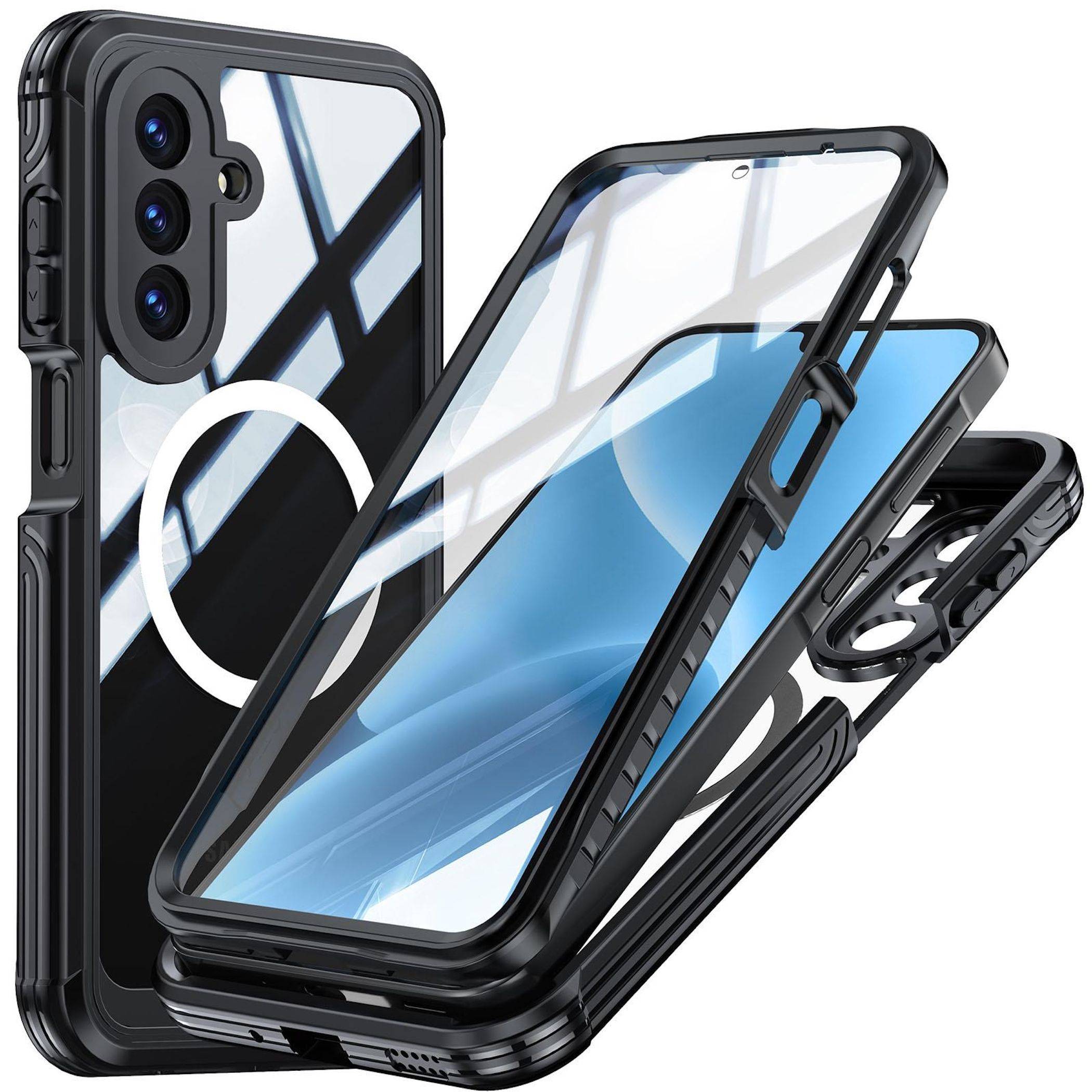 MagSafe Handyhülle für Samsung Galaxy A18 / A17 360 Full Cover Body Glas Bumper-0