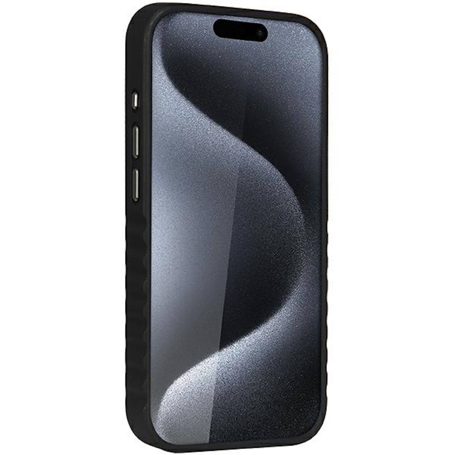 Audi Apple iPhone 15 Pro Max Kunstleder MagSafe Hardcase Hülle Schwarz-2