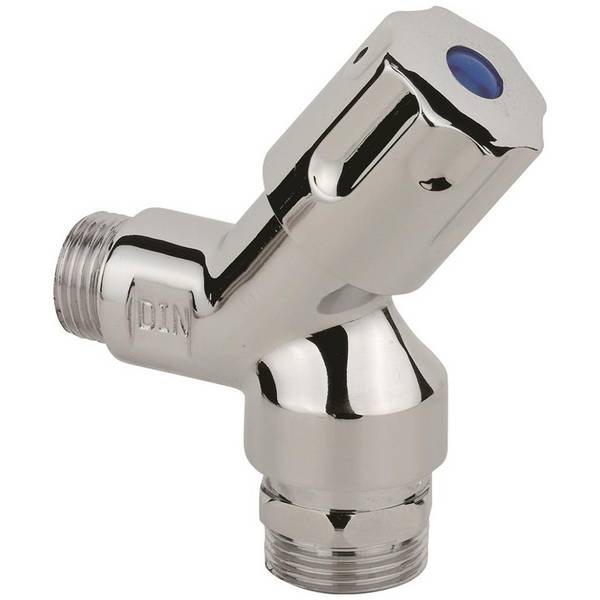 GA-Wandventil kurz, 1/2"AG x 3/4"AG, mit Rückflussverhinderer/Rohrbelüfter